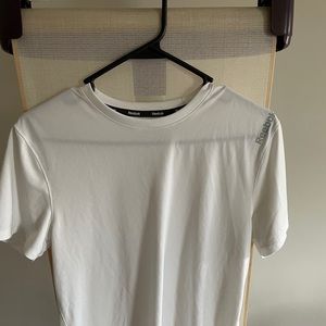 White reebok dri fit shirt